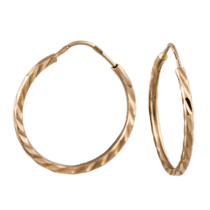 обзорное фото Золотые серьги 287  Золотые серьги кольца (конго) 