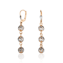 обзорное фото Золотые серьги с без вставок 028439  Золотые серьги без вставок