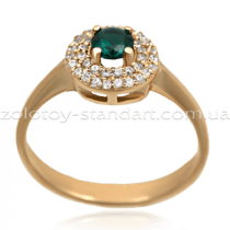 обзорное фото Золотое кольцо с камнями 1396  Золотые кольца с фианитом