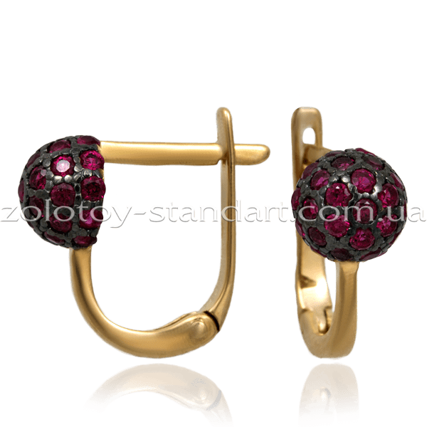 Золотые серьги с цирконием 110264к детальное изображение ювелирного изделия Золотые серьги с фианитом Золотые серьги с цирконием 110264к детальное изображение ювелирного изделия Золотые серьги с фианитом