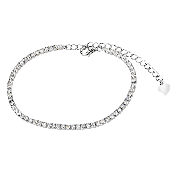 Теннисный (дорожка) браслет с белыми фианитами в серебре 925 пробы 039700 детальное изображение ювелирного изделия Серебряные женские браслеты Теннисный (дорожка) браслет с белыми фианитами в серебре 925 пробы 039700 детальное изображение ювелирного изделия Серебряные женские браслеты