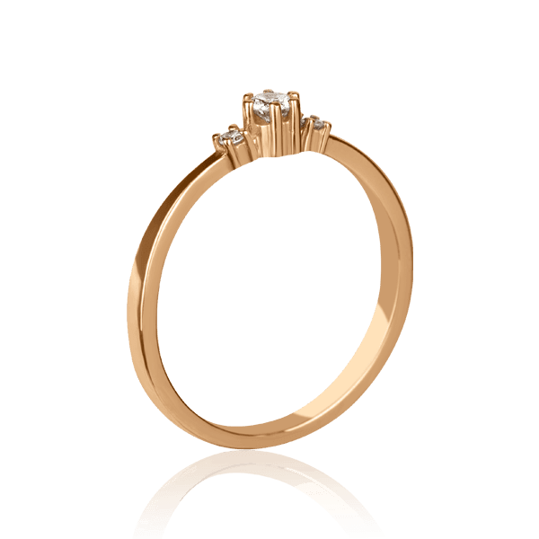 Золота каблучка з діамантом 11729 детальне зображення ювелірного виробу