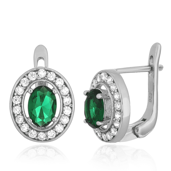 Серебряные серьги с фианитом 026242 детальное изображение ювелирного изделия Серебряные серьги с камнями Серебряные серьги с фианитом 026242 детальное изображение ювелирного изделия Серебряные серьги с камнями