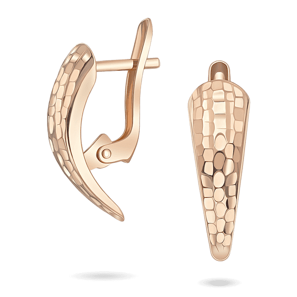 Золоті сережки без вставок 029074 детальне зображення ювелірного виробу Золоті сережки без вставок 029074 детальне зображення ювелірного виробу