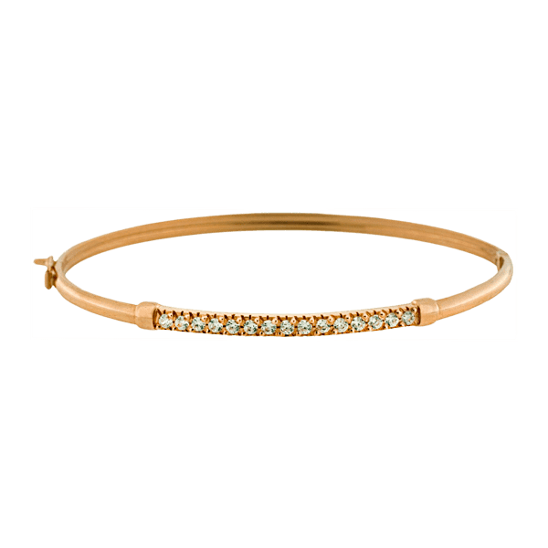 Золотой браслет жесткий с фианитами 820063 детальное изображение ювелирного изделия Жесткие браслеты из золота
