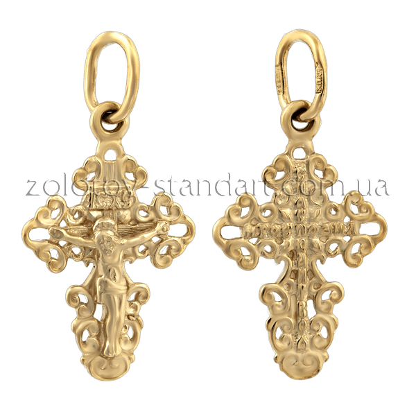 Золотой крестик 1,4,0779 детальное изображение ювелирного изделия Золотые крестики