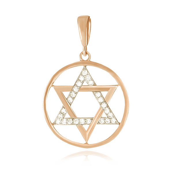 Позолоченный кулон с фианитами "Звезда Давида" 024793 детальное изображение ювелирного изделия Подвески с позолотой Позолоченный кулон с фианитами "Звезда Давида" 024793 детальное изображение ювелирного изделия Подвески с позолотой