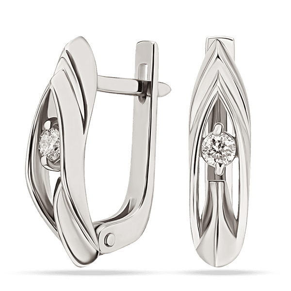 Серьги в белом золоте и бриллиантами 038851 детальное изображение ювелирного изделия Золотые серьги с бриллиантами Серьги в белом золоте и бриллиантами 038851 детальное изображение ювелирного изделия Золотые серьги с бриллиантами