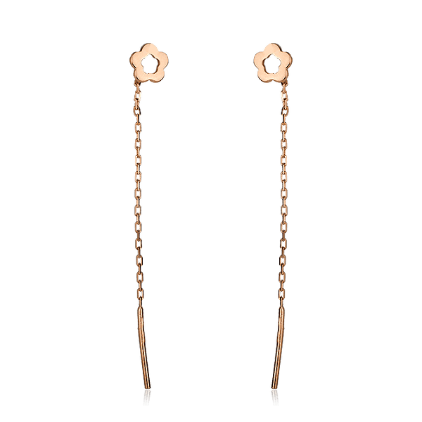 Золотые серьги протяжки цветок 029227 детальное изображение ювелирного изделия Золотые серьги без вставок Золотые серьги протяжки цветок 029227 детальное изображение ювелирного изделия Золотые серьги без вставок