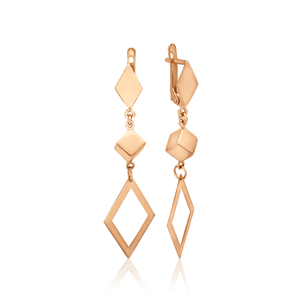 Золотые серьги Геометрия 030240 детальное изображение ювелирного изделия Золотые серьги без вставок Золотые серьги Геометрия 030240 детальное изображение ювелирного изделия Золотые серьги без вставок