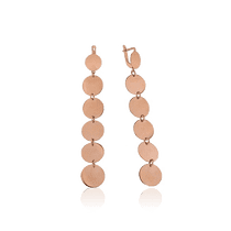 обзорное фото Золотые серьги Монетки 029108 Золотые серьги без вставок обзорное фото Золотые серьги Монетки 029108  Золотые серьги без вставок