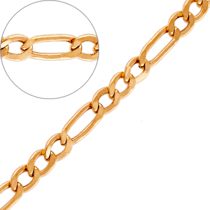 обзорное фото Золотая цепочка Фигаро 13106  Золотые цепочки Фигаро (Картье)