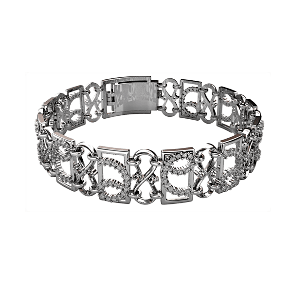 Браслет из белого золота 892023 детальное изображение ювелирного изделия Золотые браслеты жесткие Браслет из белого золота 892023 детальное изображение ювелирного изделия Золотые браслеты жесткие