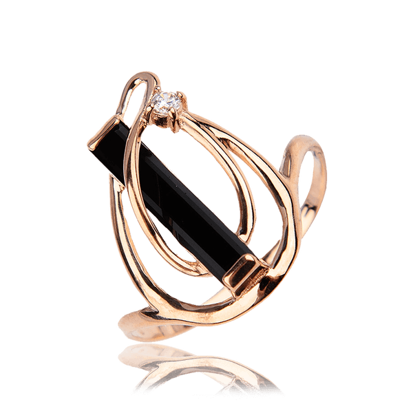 Золотое кольцо с агатом и фианитом 029505 детальное изображение ювелирного изделия Золотые кольца с агатом Золотое кольцо с агатом и фианитом 029505 детальное изображение ювелирного изделия Золотые кольца с агатом