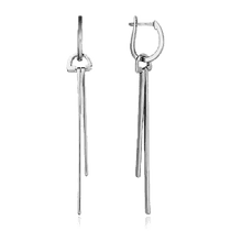 обзорное фото Серьги из белого золота палочки 035675  Золотые серьги