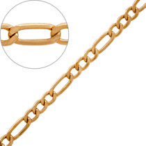 обзорное фото Золотая цепочка Фигаро (Картье) 13104  Золотые цепочки Фигаро (Картье)