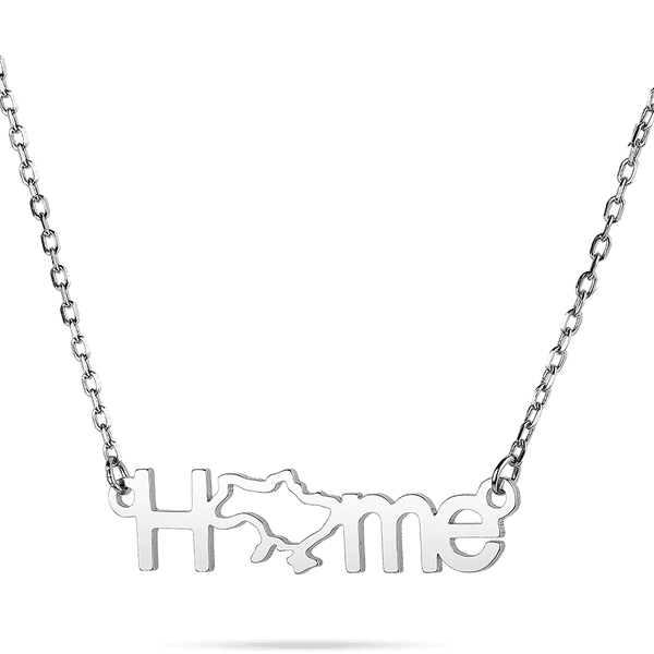 Срібне кольє Home без вставки з додатковим ланцюжком 925 проби 039708 детальне зображення ювелірного виробу Срібне кольє Home без вставки з додатковим ланцюжком 925 проби 039708 детальне зображення ювелірного виробу