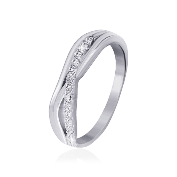 Серебряное кольцо с фианитами 031278 детальное изображение ювелирного изделия Серебряные кольца со вставками Серебряное кольцо с фианитами 031278 детальное изображение ювелирного изделия Серебряные кольца со вставками