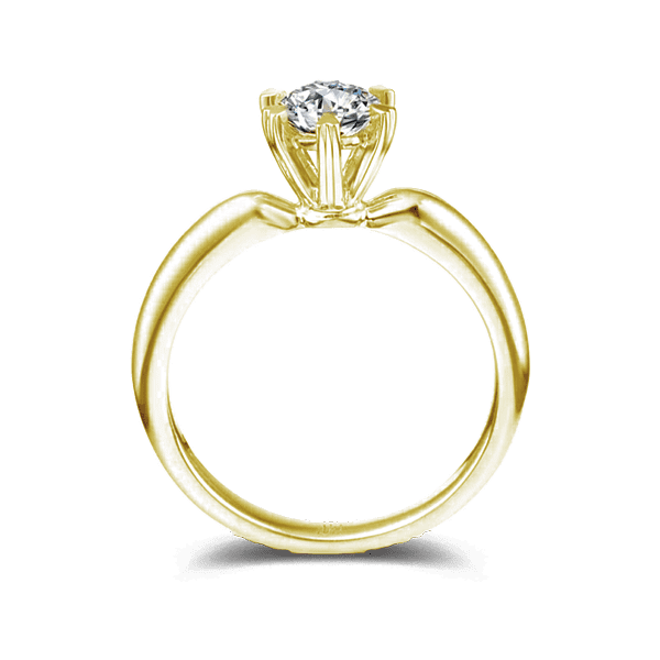 Каблучка для заручин з діамантом із жовтого золота 024565 детальне зображення ювелірного виробу Каблучка для заручин з діамантом із жовтого золота 024565 детальне зображення ювелірного виробу