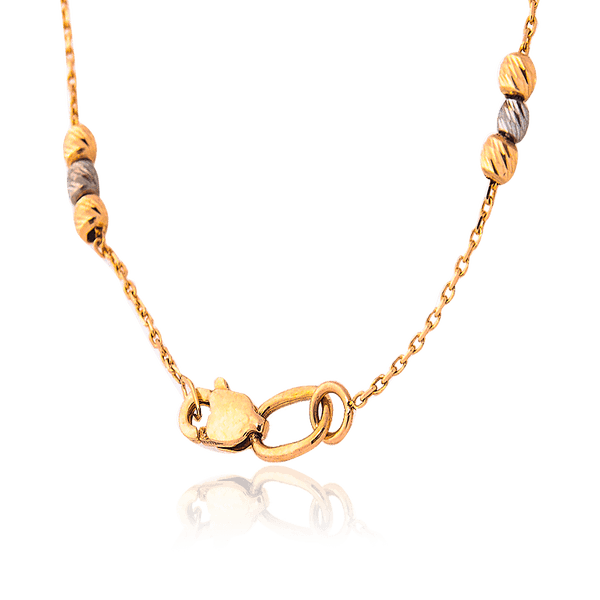 Браслет на ногу из комбинированного золота Бусины Браслет на ногу из комбинированного золота Бусины