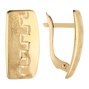 Золотые серьги 1,3,0707-3 детальное изображение ювелирного изделия Золотые серьги с английским замком Золотые серьги 1,3,0707-3 детальное изображение ювелирного изделия Золотые серьги с английским замком