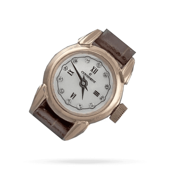 Часы женские наручные с золотым корпусом и ремешком из натуральной кожи 036159 детальное изображение ювелирного изделия Женские золотые часы Часы женские наручные с золотым корпусом и ремешком из натуральной кожи 036159 детальное изображение ювелирного изделия Женские золотые часы