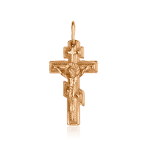 обзорное фото Золотой крестик Восьмиконечный 1,4,0298  Золотые крестики