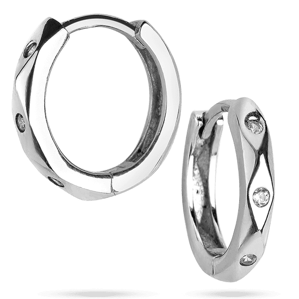 Серебряные серьги конго на английской застежке с белыми фианитами 925 пробы 039595 детальное изображение ювелирного изделия Серебряные серьги с камнями Серебряные серьги конго на английской застежке с белыми фианитами 925 пробы 039595 детальное изображение ювелирного изделия Серебряные серьги с камнями