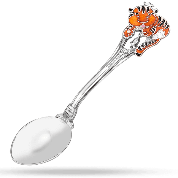 Детская серебряная ложка Тигренок 030173 детальное изображение ювелирного изделия Серебряные детские ложечки Детская серебряная ложка Тигренок 030173 детальное изображение ювелирного изделия Серебряные детские ложечки
