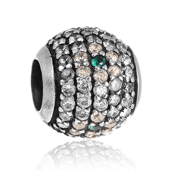 Серебряный подвес-шарм Бусинка с фианитом 024985 детальное изображение ювелирного изделия Серебряные подвесы-шармы (бусины) Серебряный подвес-шарм Бусинка с фианитом 024985 детальное изображение ювелирного изделия Серебряные подвесы-шармы (бусины)