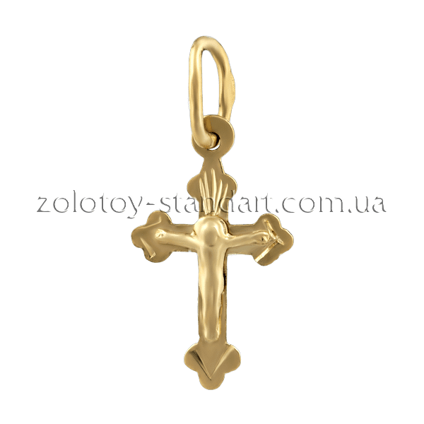 Золотой крестик О/3А детальное изображение ювелирного изделия Детский золотой крестик Золотой крестик О/3А детальное изображение ювелирного изделия Детский золотой крестик