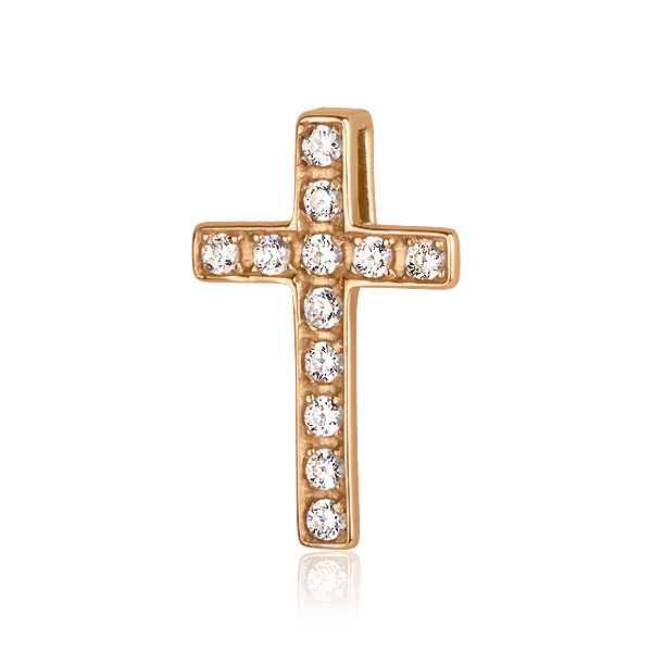 Золотой крестик с цирконием 1,4,0790 детальное изображение ювелирного изделия Декоративные золотые крестики Золотой крестик с цирконием 1,4,0790 детальное изображение ювелирного изделия Декоративные золотые крестики