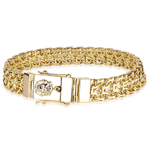 обзорное фото Золотой эксклюзивный мужской литой браслет тройной бисмарк "Лев" с чёрным бриллиантом 038930 Золотые мужские браслеты обзорное фото Золотой эксклюзивный мужской литой браслет тройной бисмарк "Лев" с чёрным бриллиантом 038930  Золотые мужские браслеты