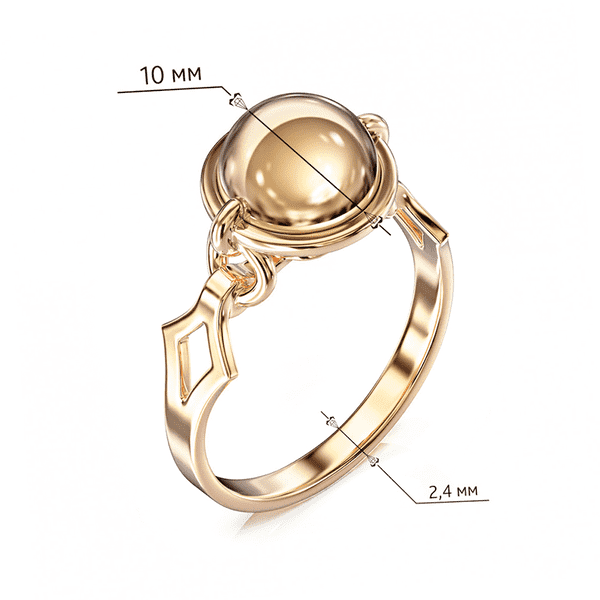 Золотое кольцо с шариком Золотое кольцо с шариком