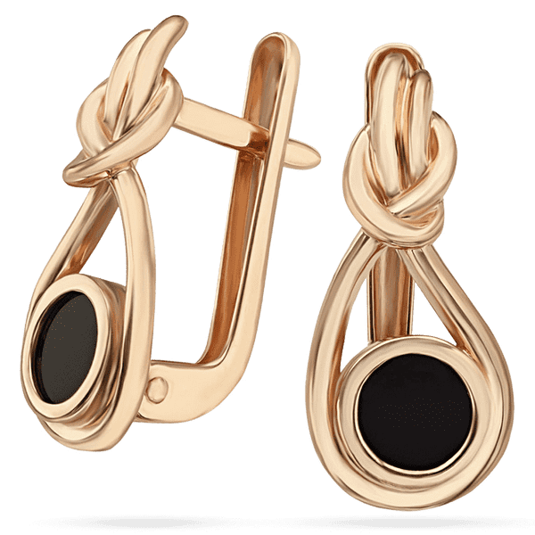 Золотые серьги с агатом 035245 детальное изображение ювелирного изделия Золотые серьги Золотые серьги с агатом 035245 детальное изображение ювелирного изделия Золотые серьги