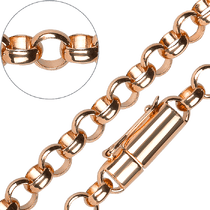 обзорное фото Цепь из красного золота 585 Шопард (Ролло) 031977  Полновесные золотые цепочки