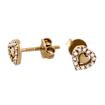 обзорное фото Золотые гвоздики 101608  Серьги с камнями