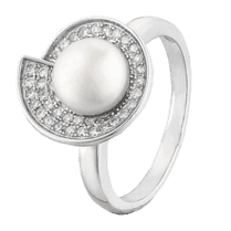 обзорное фото Серебряное кольцо КК2ФЖ/417  Серебряные кольца со вставками
