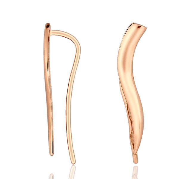 Глянцевые серьги каффы из золота Волна 032348 детальное изображение ювелирного изделия Золотые серьги каффы Глянцевые серьги каффы из золота Волна 032348 детальное изображение ювелирного изделия Золотые серьги каффы