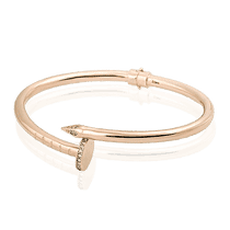 обзорное фото Золотой браслет Гвоздь 025204 Золотой браслет кольцом обзорное фото Золотой браслет Гвоздь 025204  Золотой браслет кольцом