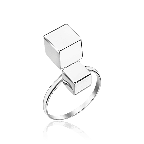Серебряное кольцо Кубики без камней 035887 детальное изображение ювелирного изделия Серебряные кольца Серебряное кольцо Кубики без камней 035887 детальное изображение ювелирного изделия Серебряные кольца