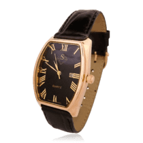 обзорное фото Стильные мужские часы на руку с золотым корпусом 036343  Мужские золотые часы