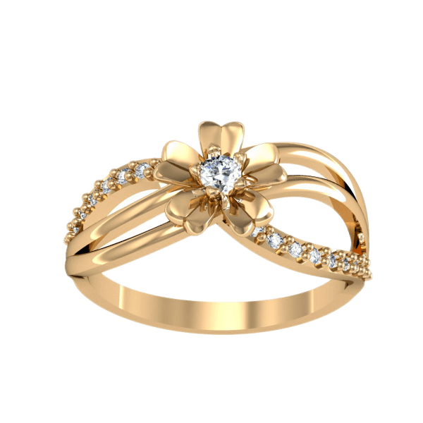 Золотое кольцо Цветок 380101 детальное изображение ювелирного изделия Золотые кольца с фианитом Золотое кольцо Цветок 380101 детальное изображение ювелирного изделия Золотые кольца с фианитом