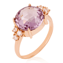 обзорное фото Золотое кольцо с аметистом 023814 Золотые кольца с аметистом обзорное фото Золотое кольцо с аметистом 023814  Золотые кольца с аметистом