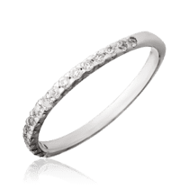 обзорное фото Серебряное кольцо с дорожкой фианитов 036455  Серебряные кольца