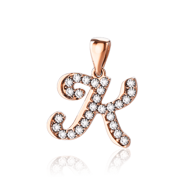 Кулон буква К золотой с фианитами 035586 детальное изображение ювелирного изделия Золотые подвески Кулон буква К золотой с фианитами 035586 детальное изображение ювелирного изделия Золотые подвески