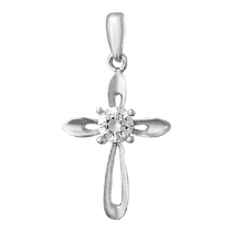 обзорное фото Серебряный крестик П2Ф/428 Серебряные подвески крестики обзорное фото Серебряный крестик П2Ф/428  Серебряные подвески крестики