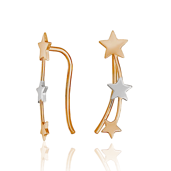 Золотые серьги кафы Звезды 034230 детальное изображение ювелирного изделия Золотые серьги Золотые серьги кафы Звезды 034230 детальное изображение ювелирного изделия Золотые серьги