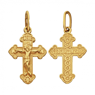 Золотой крестик 1,4,0665 детальное изображение ювелирного изделия Золотые крестики