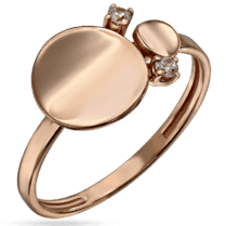 обзорное фото Золотое кольцо Merlin с фианитами 033147  Золотые кольца с фианитом